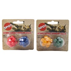 Ethical Products inc 現貨原子橡膠彈跳球貓玩具2pcs, 1個, 混色