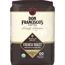 Don Francisco Family Reserve Whole Bean French Roast 煙熏香氣和巧克力味 深色烘焙, 510g, 沒有壓碎, 未研磨