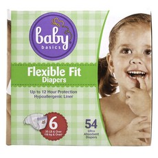 baby basics 彈性黏貼型尿布, 第6階段, 54片