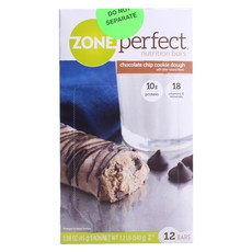 zone perfect 約翰完美營養棒巧克力曲奇麵團 12 包, 1盒, 540g