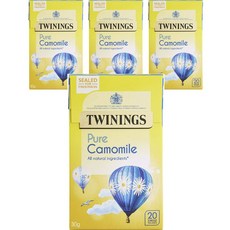 TWININGS 唐寧茶 純洋甘菊單支茶包 20個, 20入, 4個