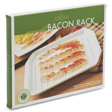 FOX RUN 微波爐培根架牛排盤, 白色, 1個