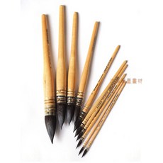 汶采 德國達芬奇418頂級純松鼠毛古典水彩畫筆#6-#12(4支) 單支, 古典水彩畫筆#10