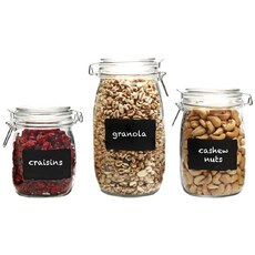 Chalk It Up Hermeric 儲物容器密閉容器粉筆板 3 件套, 14cm+16.5cm+20.3cm, 1個