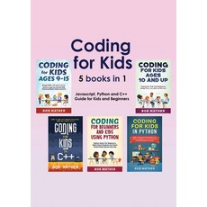 (英文圖書) Coding for Kids 5 Books in 1: Javascript Python and C++ Guide for Kids and Beginners (Coding... 平裝版, Bob Mather, 英文
