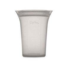 ZIPTOP 白金矽拉鍊袋杯, 灰色的, 1個