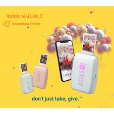 FUJIFILM instax mini Link3 拍立得印相機-台灣公司貨, 台灣公司貨-黏土白-White,單主機+10張空白底片+水晶透明殼, 詳見包裝