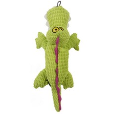 Trustypup Gator寵物縫製玩具靜音吱吱叫玩具包含, 1個, 綠