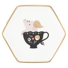 Pinky up 陶瓷茶盤, 茶杯豬