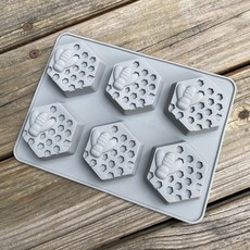 馥靖精油 6連蜂巢矽膠模具 - 手工皂模具、石膏模具、香薰模具, 詳見包裝