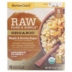BetterOats 楓糖和紅糖速溶雜糧熱麥片 8入, 1盒, 328g