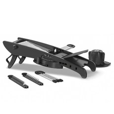 Cuisinart 曼陀林切菜器 5種切割選項 多功能蔬菜刨刀/切片器 6件組, Black, 1個