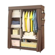 防塵防潮組合式衣櫃 組裝衣櫃 簡易衣櫃 衣櫥 收納櫃【JJ0102】, 咖啡色