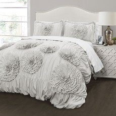 LUSH DECOR Serena 3D花朵溫馨被枕頭套組