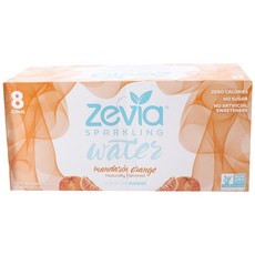 Zevia 閃閃發光的水普通話橙, 8件, 355毫升