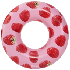 Bestway 有香味47吋覆盆莓泳圈36231，成人適用，散發覆盆莓香氣，可愛造型，夏日水上活動必備, 粉色