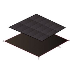 snow peak 雪諾必克 Amenity Dome地墊地布組, 棕色+紅色