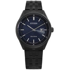 CITIZEN 亞洲限定款 光動能 藍寶石水晶玻璃 不鏽鋼手錶 藍x鍍黑 BM7567-50L 41mm