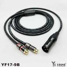 C SOUND手工隔離線 XLR轉RCA母頭 Y型線 平衡公頭轉RCA紅白線 音源訊號轉接線, YF27-9B,150cm 分岔30cm