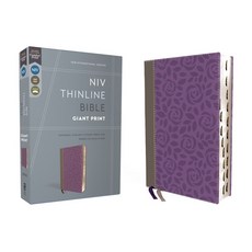 (英文圖書) Niv Thinline Bible Giant Print Leathersoft Gray/Purple Red Letter Thumb Indexed Comfor... Imitation Leather, Zondervan, 英文, 仿皮