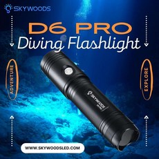 SKYWOODS D6 PRO 潛水手電筒 水陸兩用 夜潛戶外防水 自由潛水 保固小琉球 海底, 詳見包裝