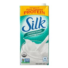 Silk 不加糖無麩質蛋白豆奶, 1個, 946毫升