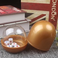 小骰盅 帶透明蓋 送5顆骰子 七色任選, 銀色