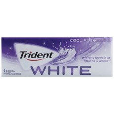Trident 無糖口香糖 White Cool Lush 9 片, 1盒