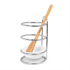 SPECTRUM Diversified Designs 直立式湯勺架, 1個, 銀色 白色