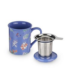 Pinky up Annette 陶瓷茶杯和沖泡器茶杯 355ml, 1個, 花藍