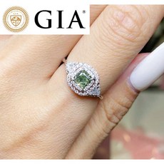 台北周先生 天然Fancy綠色鑽石 0.69克拉 綠鑽 VS2 18K金美戒 GIA證書