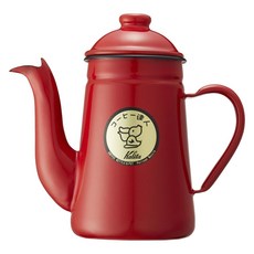 Kalita 咖啡達人鶴嘴琺琅瓷手沖咖啡壺 紅色, 單品, 1個, 1L