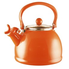 素色琺瑯笛音煮水壺, 2.1L, 橘子