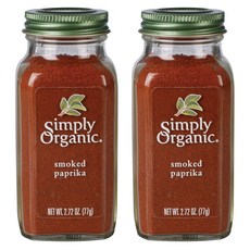Simply Organic 煙燻紅甜椒粉, 2罐, 77g