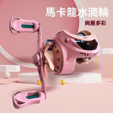 馬卡龍水滴輪 微物路亞 金屬水滴輪 遠投防炸線 釣魚線輪 紡車輪 捲線器 漁輪, 天藍色馬卡龍