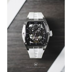 MEGIR 美格爾 MN2242G系列 鏤空機械 酒桶型 男士手錶 橡膠錶帶 自動機械錶