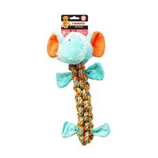 CHOMPER 大象繩結寵物玩具 XL號 38cm, 1個, 混色