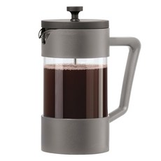 OGGI 硼矽酸鹽玻璃法壓壺 1005.5ml, 1個, 黑色的