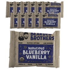 BEARDED BROTHERS 能量餅乾, 43g, 12入, Bodacious Blueberry Vanilla