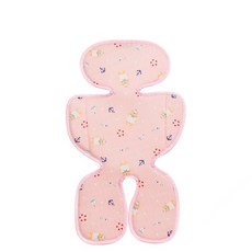 GIO超透氣涼爽推車坐墊 花色款 - 3D透氣網層 網洞排汗布 大面積包覆 推車汽座通用, 水手熊粉, 1個