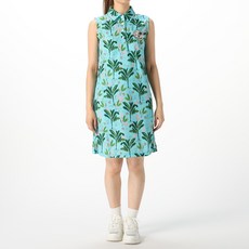 PinkynDianne 女款棕櫚樹印花高爾夫連衣裙