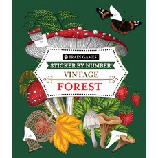 (英文圖書) Brain Games - Sticker by Number: Vintage Forest 平裝版, Publications International,..., 英文