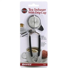 NORPRO Grip - 帶滴水杯的簡易泡茶器 15 x 4.5 x 4 厘米, 1個, 黑色的