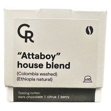 CuppingRoom Attaboy招牌調配哥倫比亞水洗衣索比亞日曬咖啡膠囊 黑巧克力柑橘莓果, 1個, 10片, 5.3克