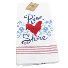 DESIGN IMPORTS 公雞印花餐巾, 1個, 混色