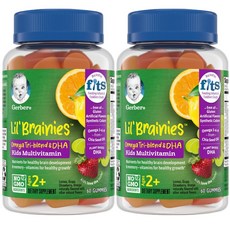 Gerber 嘉寶 LilBrainies綜合維他命水果軟糖, 2罐, 60顆