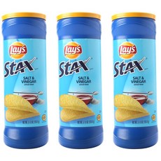 Lay's 樂事 Stax系列洋芋片 鹽醋口味, 3罐, 155.9g