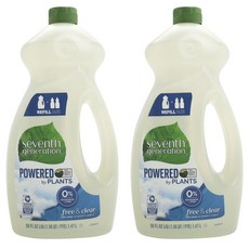 Seventh GENERATION 淨七代 天然碗盤液體洗碗精, 2個, 1.47L