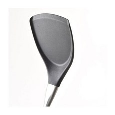 NORPRO 矽膠寬版鍋鏟, 1個, 不銹鋼+黑色