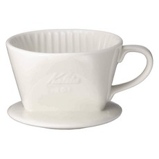 Kalita 101系列陶瓷濾杯 101-Lotto 白色 1~2人用, 1個